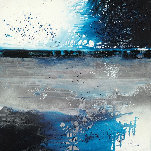 Soozy Barker - Azul Hielo - Arte de Pared Impreso Abstracto en Lona - 2 Tallas Disponibles - Imagen 3 de 3