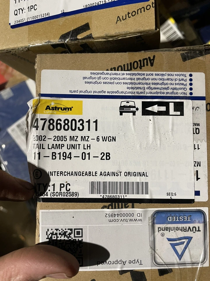 Rear Tail Light Lamp FOR MAZDA 6 2002-2007 G21B-51-160B Left TYC Silver New - Image 2 of 2