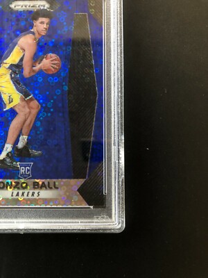 2017-18 Panini Prizm Lonzo Ball Fast Break Blue Prizm #289 /175