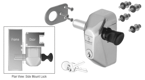 PullBolt PBS1PS Edelstahl poliert Sicherheit Seitenmontage Schloss - Bild 2 von 3