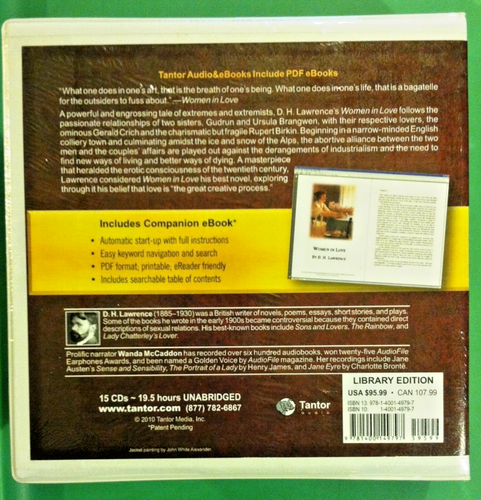2010 🔥WOMEN IN LOVE🔥 Brand New Sealed D.H. Lawrence Audiobook read by McCaddon - Picture 2 of 5