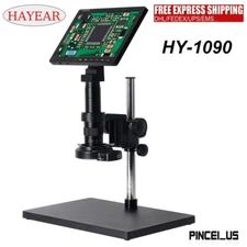 HAYEAR HY-1090 16MP Industrial Digital Microscope Camera with Stand 10.1" Screen