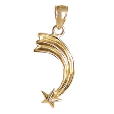 New 14k Gold Shooting Star Pendant
