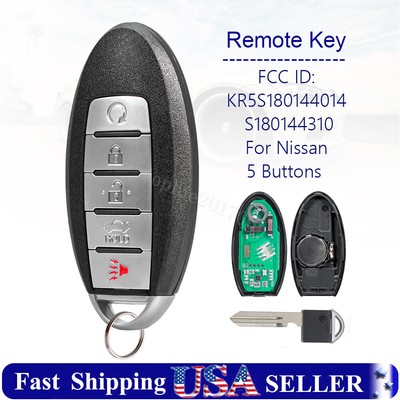 For 2016 2017 2018 Nissan Altima Maxima 5b Keyless Smart Remote Key Fob 4A Chip