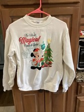 Disney Parks 2023 Santa Mickey Mouse Pullover Sweatshirt for Adults WDW X SMALL