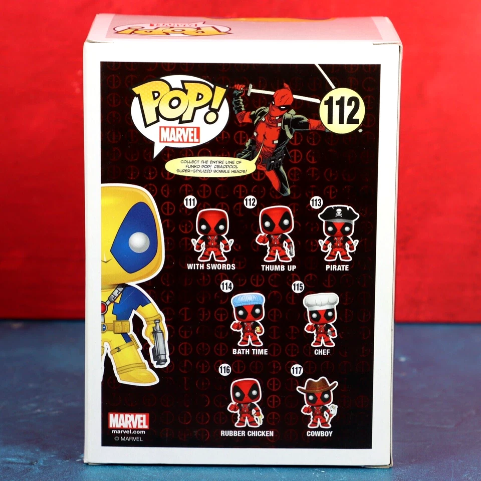 Funko Pop Deadpool 拇指 112 黄色地下玩具独家 2015 年保护 — 第 3/4 张图片