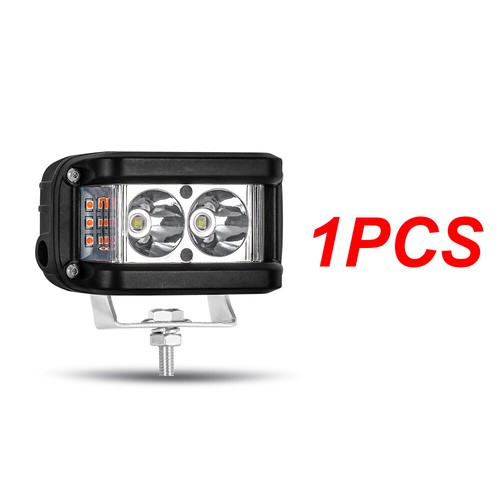 12PCS 4" LED Work Light Bar Cube Side Shooter Pod White & Amber Strobe Lamp SUV - Foto 13 di 18