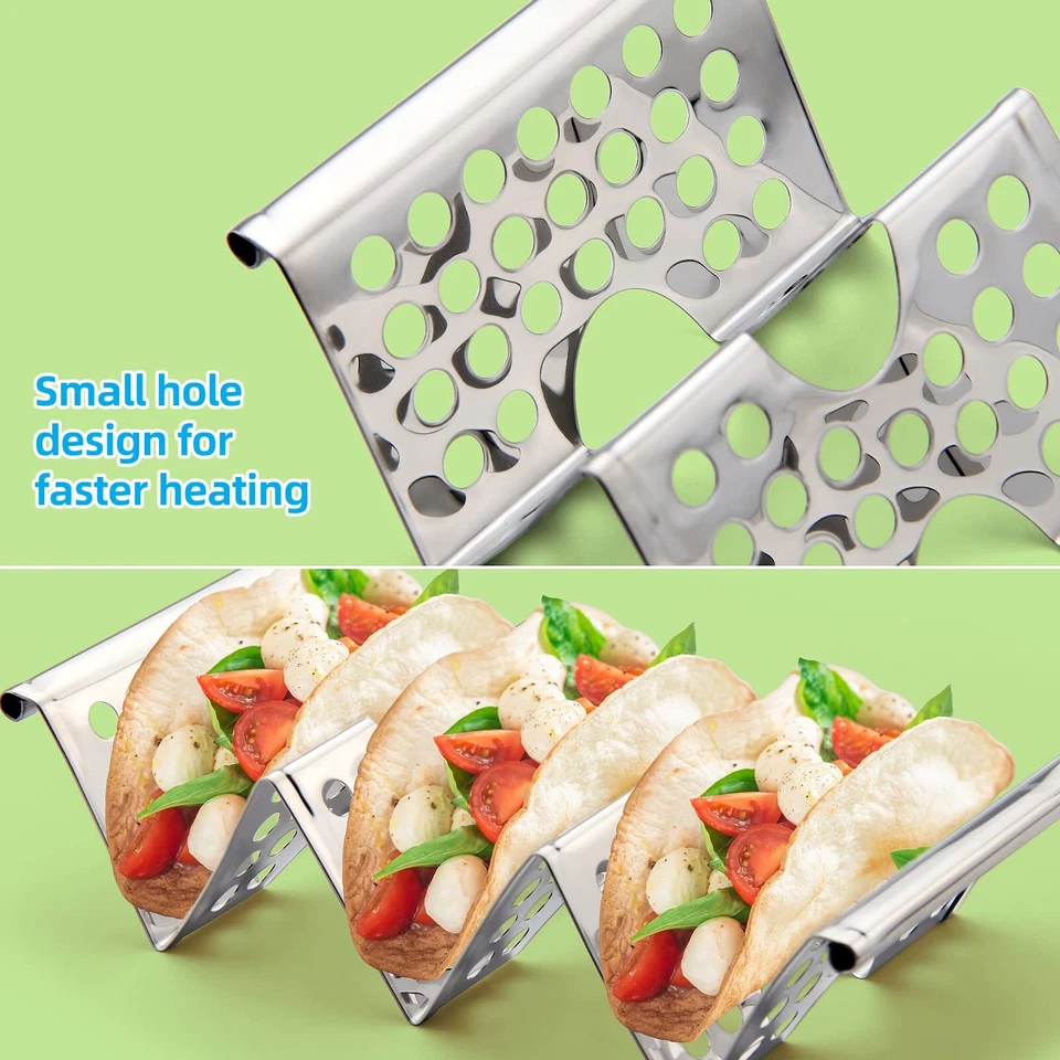 Chbuuero Taco Holders Set of 4, Stand, Stainless Steel Holder,... - Image 4 of 4
