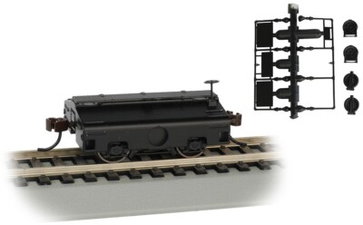 Bachmann HO' Painted, Unlettered (Black) - Test Weight Car #74405