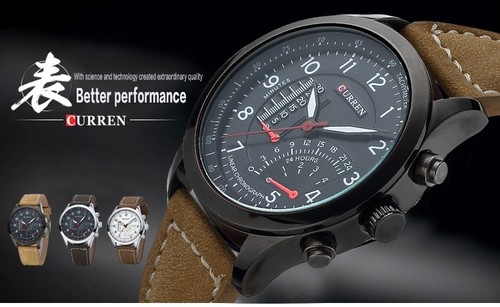 Belle Orologio Militare Sport Per Uomo Curren Quarzo Cinturino In PROMOZIONE* - Foto 4 di 7
