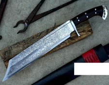 Handmade Carbon Steel 15" Blade Mukti Machete Full Tang For Hunting & Camping