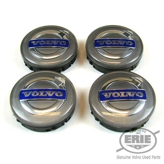 4 Tapacubos de centro Volvo Silver OEM para S60 V70/XC70 S80 XC90 C70 S40 V50 C30 Foto 2 de 3
