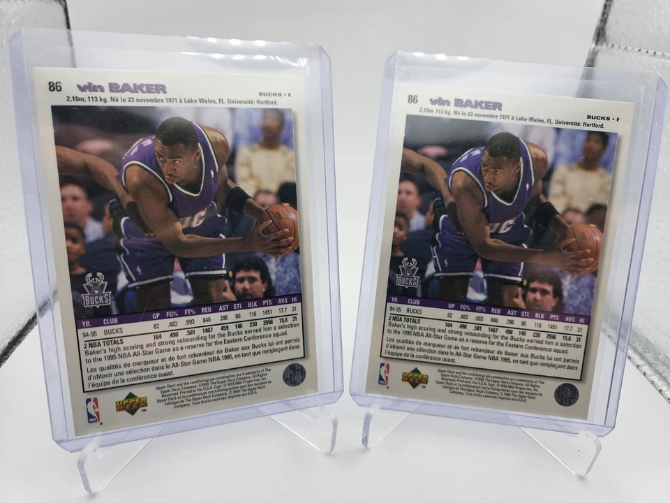 1995-96 Upper Deck  - #86 Vin Baker - Set of 2!! - Image 2 of 2