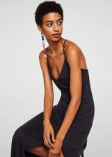 NEW MANGO (Zara Group) Slit long dress size L in dark gray