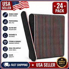 Nail File 10 PCS Professional Double Sided 100/180 Grit Nail Files Emery Board B