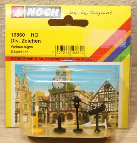 NOCH 10860, Varios signos, reloj, parada señal H0, 1:87 | Condition: Neu