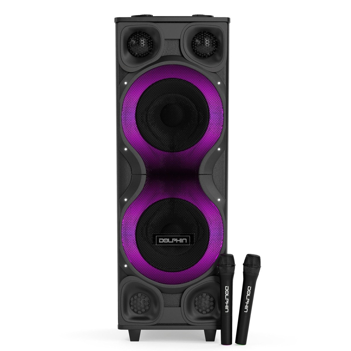 Dolphin Dual 12” X-BASS Party Speaker 120W RMS, WaveSync, LED, 2