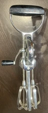 Vintage Ecko USA Handheld Egg Beater, Hand Mixer Kitchen Tool, Stainless Steel