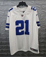 New Nike Mens Dallas Cowboys Ezekiel Elliot #21 Game Jersey White Size XL