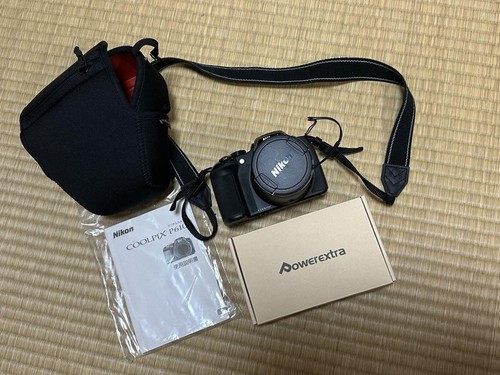 Nikon Coolpix P610 Digital Camera Black w/ Spare Battery Charger Strap Set Used