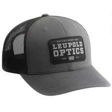 Leupold Established 1907 Trucker Hat, Gray/Black Snapback (179859)