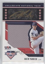 2019 USA Baseball Stars & Stripes Black Gold Jerseys 63/89 Drew Parrish Auto 4z8