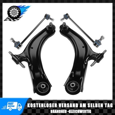 2x QUERLENKER +2x KOPPELSTANGE VORNE FÜR NISSAN QASHQAI BJ 07-14 X-TRAIL T31