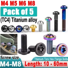 5pc Super light Torx Head Flange Bolt M4 M5 M6 M8 15 20 25 30 35 40 45 50 55 60