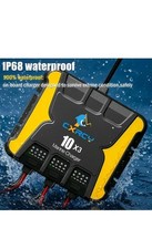 3 Bank Battery Charger 12V, 30A 10A/Bank Onboard Charger, Waterproof Marine Ch