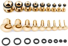 18PCS 14G-00G Ear Stretching Kit Surgical Steel Ear Gauges Plugs Expander Set