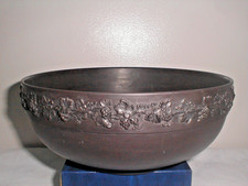 Wedgwood Vintage 1955 Black Basalt 10" 25cm Large Round Serving Fruit Bowl