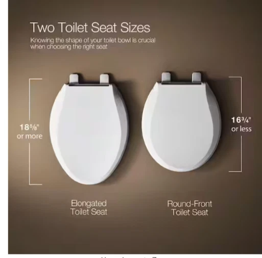 Asiento de inodoro redondo de madera ancha KOHLER en blanco 25882-0 Foto 4 de 4