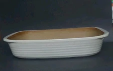 Pampered Chef Stoneware New Traditions Vanilla 9x13 Bake Casserole Dish Seasoned