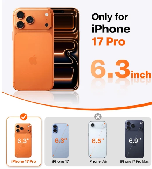 Funda TORRAS Ostand Q3 Air iPhone 17 Pro Soporte Magnético Más Fuerte, Azul Medianoche Foto 2 de 4