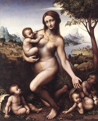 Leonardo_da_Vinci_Leda_1530 A1-A4 Poster Art Painting Master Fine Classic Wall D