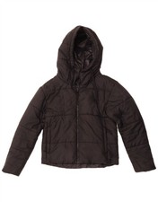 NIKE Giacca Donna Imbottita Reversibile con Cappuccio UK 10 Small Nero Poliestere CV10