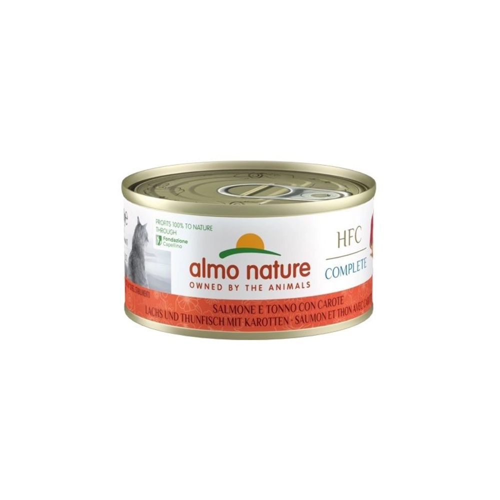 ALMO NATURE HFC CON SALMONE TONNO E CAROTE 70 GR