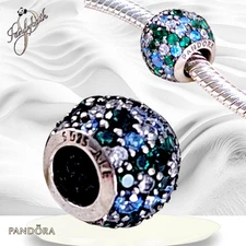 Pandora Sterling Silver Ocean Mosaic Pavè Bead Charm 791261MCZMX US SELLER 