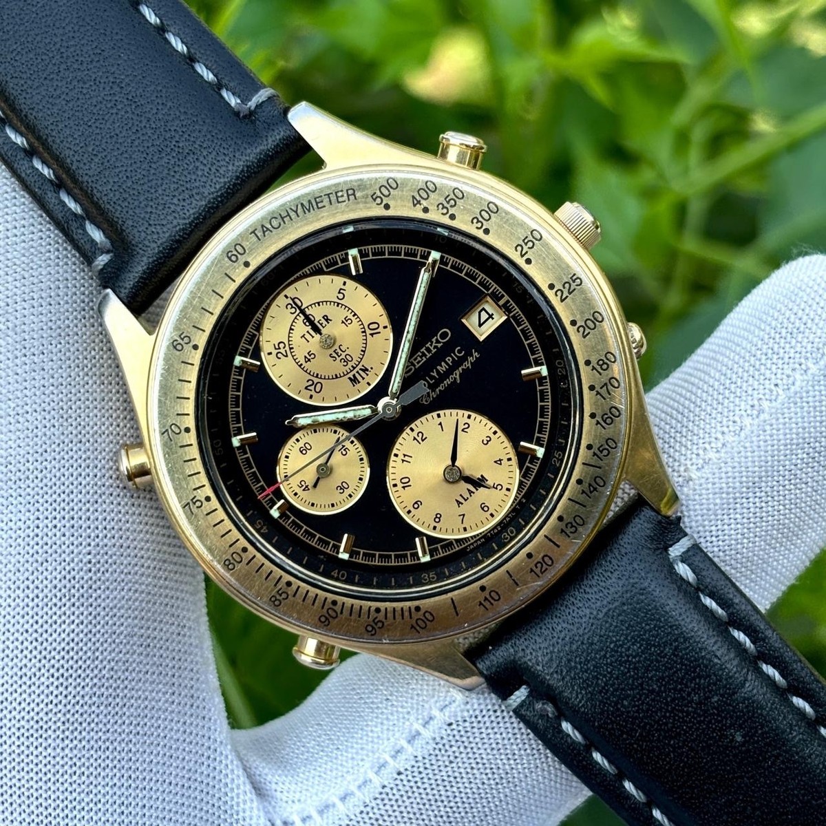Vintage Seiko Olympic Chronograph Alarm Diver Japan Men's Quartz