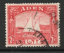 Aden 1937 Dhows 2a Scarlet SG 4 Fine used. (R1740)