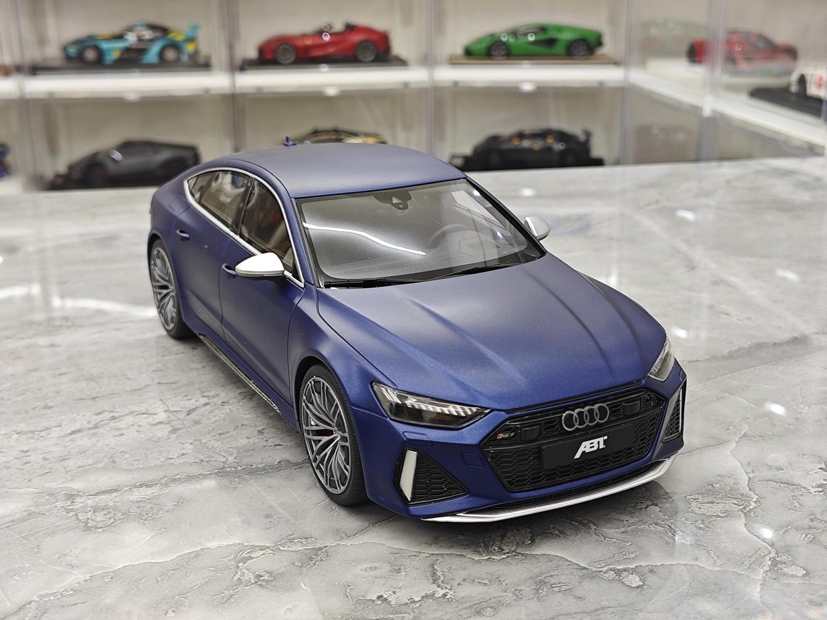 ミニカー GT SPIRIT Audi RS7 Limited Edition 1:18 GT Spirit 1:18 Audi RS7 ABT Matte Blue Limited Edition Resin Car