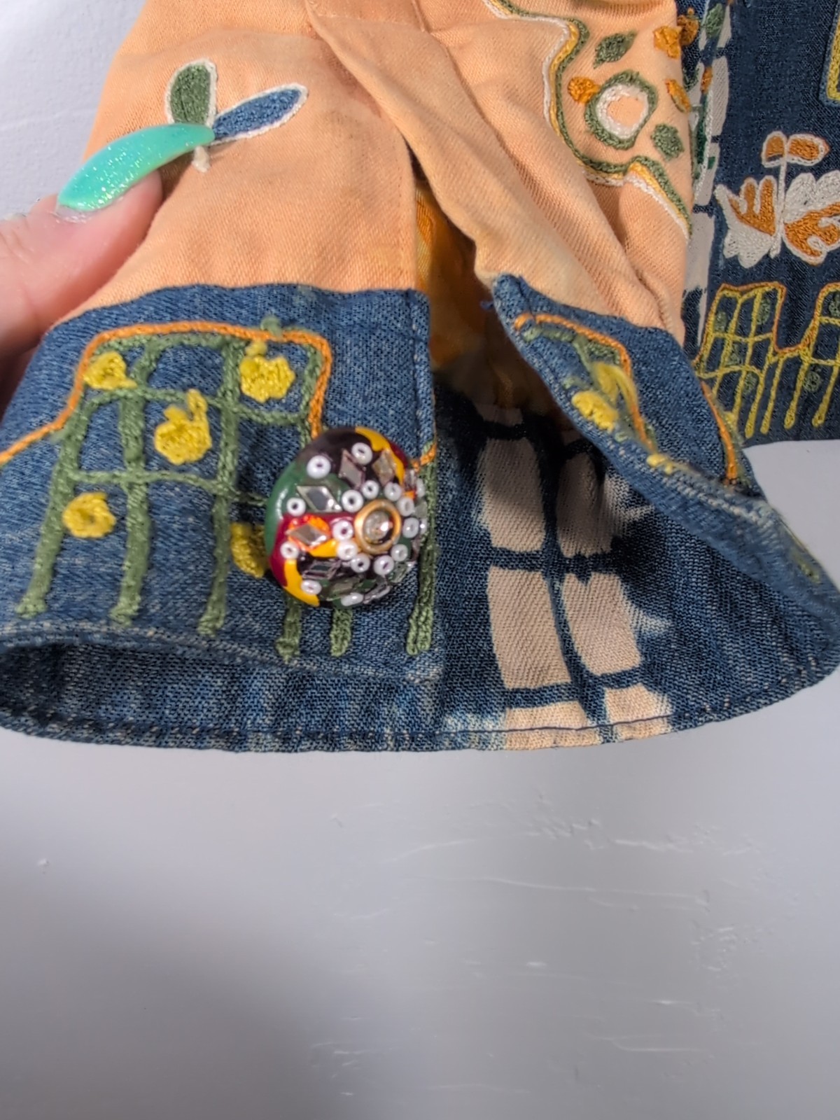 Sandy Starkman Womens Size Medium Patchwork Flora… - image 5