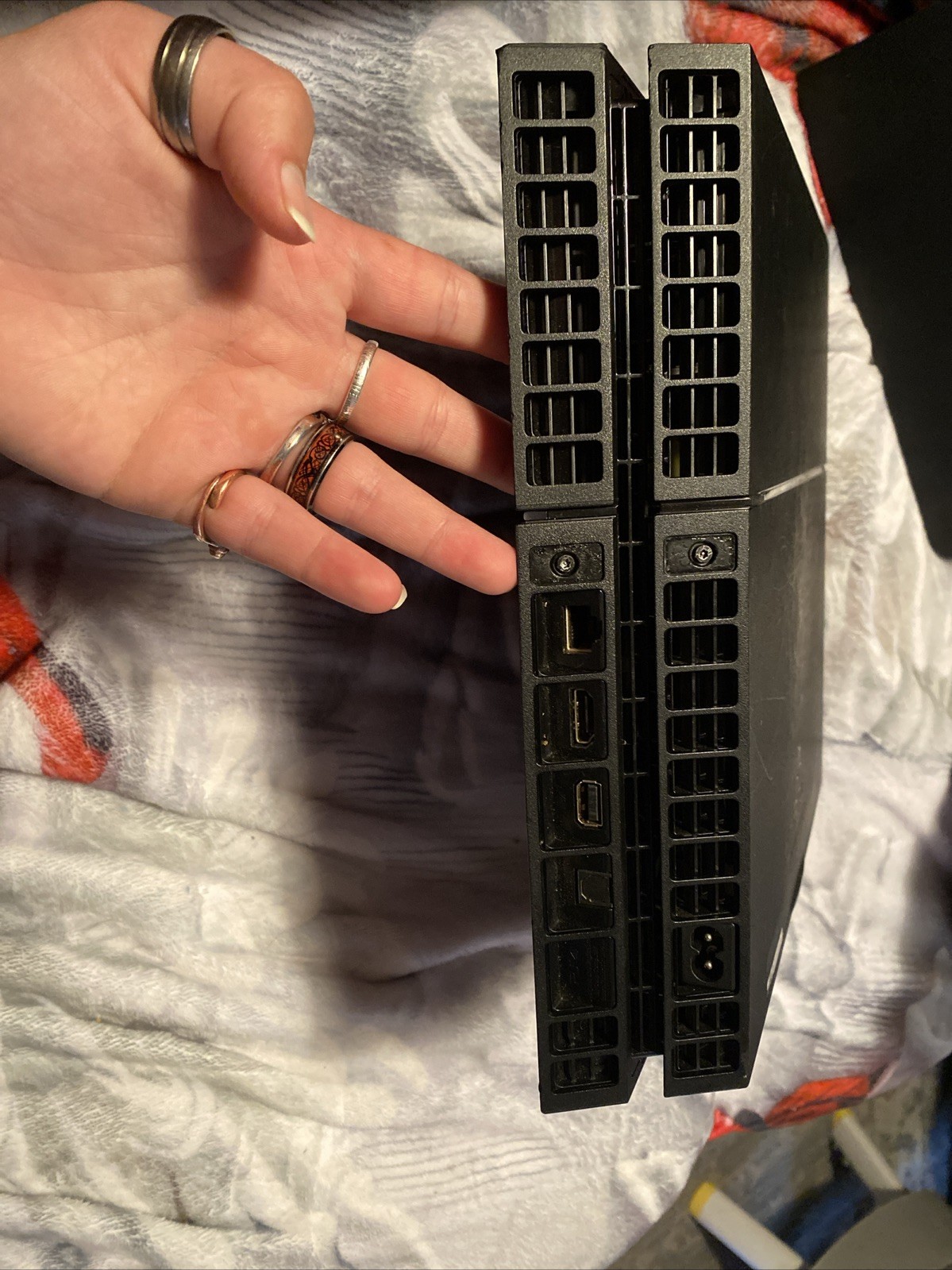 PS4 Slim & PS4. 2 Controllers ( 1 Wireless),2 HDMI CORDS, 2 Power Cords, 3 Games