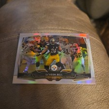 2014 TOPPS CHROME FOOTBALL LeVEON BELL SILVER REFRACTOR #50