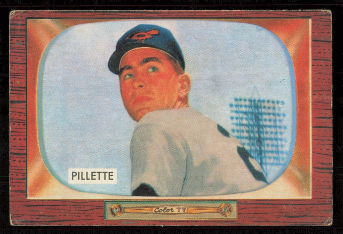 Duane Pillette #244 (Baseball Cards 1955 Bowman) — is it worth grading?