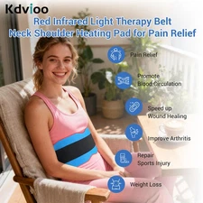 850nm Red Light Therapy Belt Heating Pad for Deep Tissue Muscle Pain Relief Home