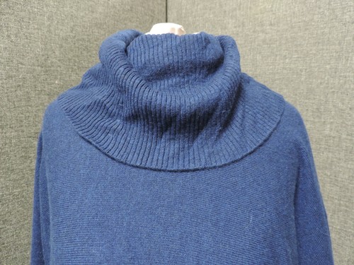 Pure Collection Cashmere Oversized Poncho Blue UK S RRP £229 Ln041 ii 04 - Picture 2 of 6