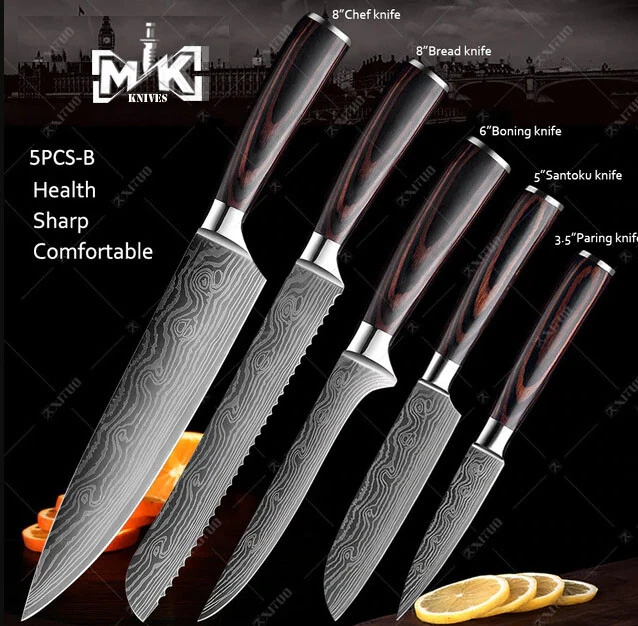 Best Selling Value Japanese set of 5 Chefs Knife Professional Chefs knives