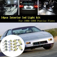 14pcs Super White Car Interior Led Light Bulb Kit For 1986-1988 Pontiac Fiero
