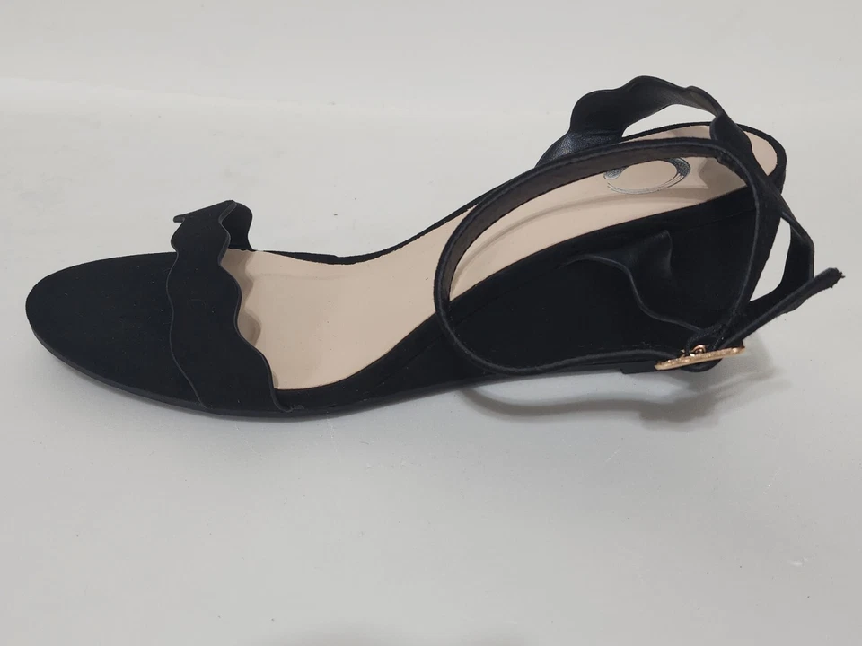 Женские сандалии Journee Collection Loucia на танкетке размер 8 черные - Изображение 2 из 4